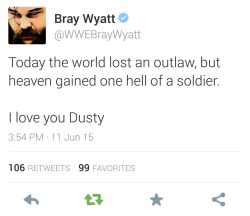 tbenz97:  Bray Wyatt said it best.  Indeed