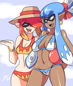 bigdeadalive:  Squid girlfriends going out in the sun.  First