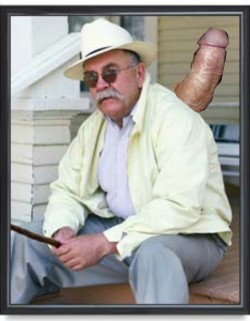 Well how bout that? Wilfred Brimley has a hot dong growing out