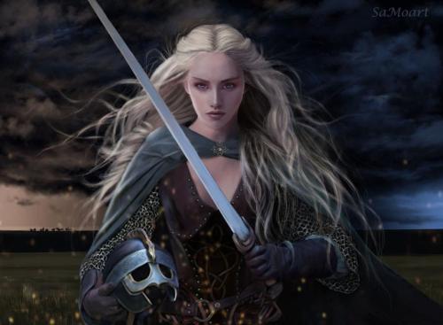 tolkien-heroines:I’m no man - Eowyn  by SaMo-art 