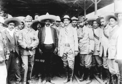 Emiliano Zapata waits for the arrival of his ally Francisco Madero