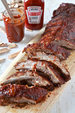 verticalfood:Hot & Spicy BBQ Oven Smoked Ribs
