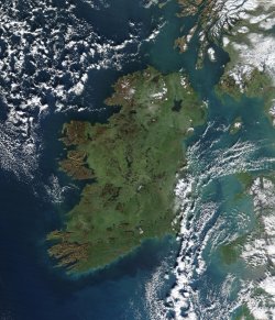 Emerald isle (a satellite view of Ireland)