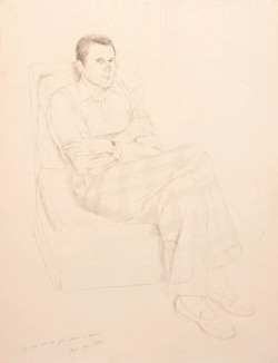 David Hockney (British, b.1937), Portrait of Jean Leger, 1973.