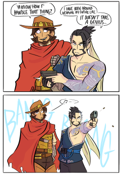 dilfosaur:  don’t give hanzo a gun (confession this is based