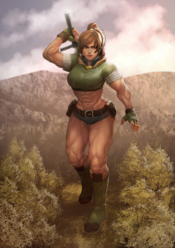 musclegirlart:Giant Warrior by  Cirenk