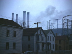 cosmicghost:  Near the waterfront, New Bedford, Mass. Rare Color