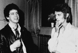 bookofthesuffering:lou reed and david bowie