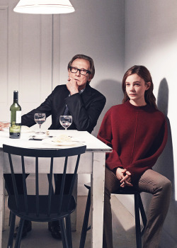 careymulligandaily:   Billy Nighy and Carey Mulligan photographed