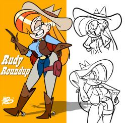 montatora501: akbdrawsstuff:     Folks, Meet Rudy Roundup by AKB-DrawsStuff  Allowed me to introduce you to a NEW OC of mine and boy she’s very different than the rest of my OCs I have. Her name is Rudy Roundup the adventure/critter lover, villain