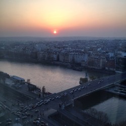Sunset from the room last night 🌇  (at Novotel Paris Tour