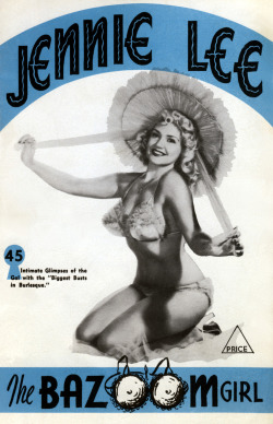 Jennie Lee appears on the cover of her own 14-page promotional