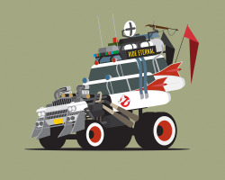 scottparkillustration:  Mad Max Movie Cars.Planet-Pulp puts out