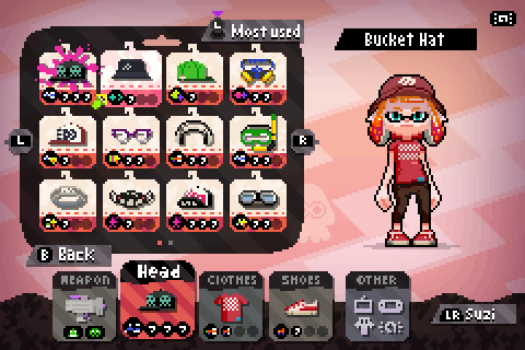 suzi-hhh: Pixel-splatoon GBA NS