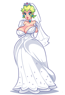 bleedingpervert: zoestanleyarts: Busty bridal Princess Peach