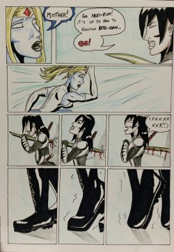Kate Five vs Symbiote comic Page 113  Taki tippy-toes her way