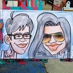 Caricature done at Dairy Delight.  Summer means ice cream for