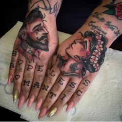 oldlinesblog:  #tattoos by @alex_bage  #tattoo #tattooart #traditional