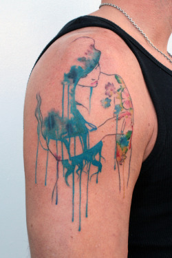 gyppedd:  watercolor tattoo. 