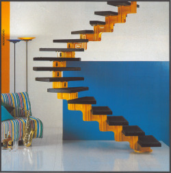 80sretroelectro:  Design for a staircase, 1986.Scan