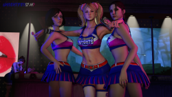 The SquadÂ Had three awesome models all in the same outfit,