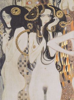 arsvitaest:  Gustav Klimt, The Gorgons, detail from the Beethoven