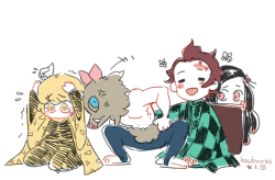 hawberries:  i watched kimetsu no yaiba[image is a chibi drawing