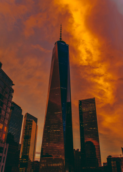 ryanhague:  An insane NYC sunset, captured in a single night