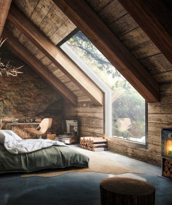 homedesigning:  (via 25 Amazing Attic Bedrooms That You Would