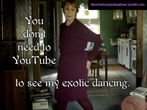 The best of Mrs. Hudson pick-up lines, based on number of notes.