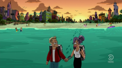 Fry: Y tu que dices, ¿quieres hacerlo de nuevo?Leela: Si quiero