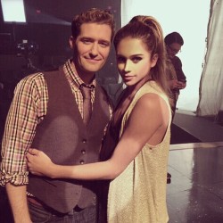 briaen:  On the set of #Glee with Matthew Morrison 💗 (at Paramount