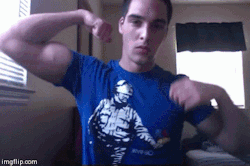 thatgaydude:  post-gym flexing, arm day was a success ;) ☑