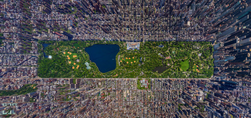 Pavement reprieve (amazing panoramic aerial view of New York’s Central Park; click for larger version)