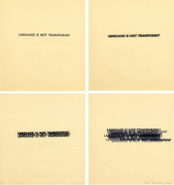 free-parking:  Mel Bochner, Language Is Not Transparent, 1969,