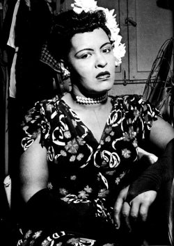 black-0rpheus:  Billie Holiday in her dressing at the Down Beat