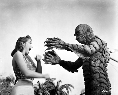 Julie Adams & The Creature From the Black Lagoon, 1954.