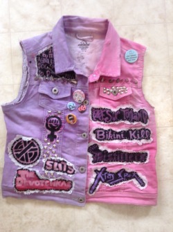 retro-aggressive:  My riot grrrl vest I did over the summer.