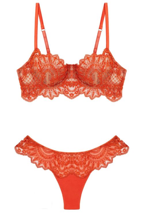 martysimone:  I.D. Sarrieri | Petit Matin set in vermillion orange