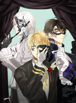 the-whitebambi:  Subaru, Shu & Reiji Sakamaki ~ (Artist)