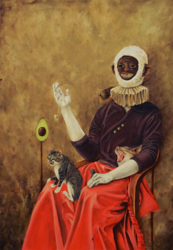 patrikbruzelius:  Portrait oil monkey Patrik Bruzelius