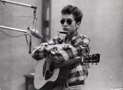 bobdylan-n-jonimitchell:  Bob Dylan in studio—“The Times