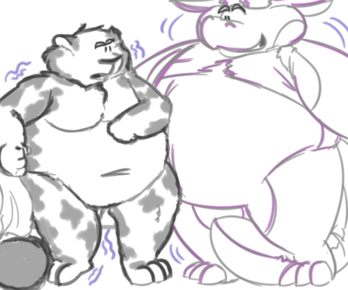 sotosot:  Sequence. No excuses, just wanted to draw my characters getting bigger! 
