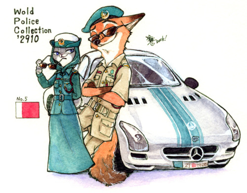 juantriforce042: World police collection By:   一膳   source: http://www.pixiv.net/member.php?id=302268 these artworks are awesome!  so Italian cops dress like fanzy Nazis? Cool, that style is too good to not be used!