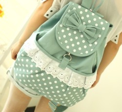 shop-cute:  Vintage Lace Canvas Backpack ำ.00 + FREE SHIPPING!