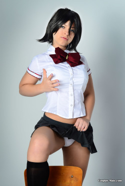 Rukia school uniform panty shoot. That costume was a lot of fun