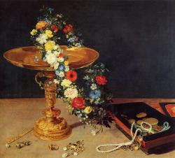 Still Life with Garland and Golden Tazza Jan Bruegel the Elder