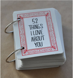  Card Deck Love Notes (x)This is super cute. Punch holes in a