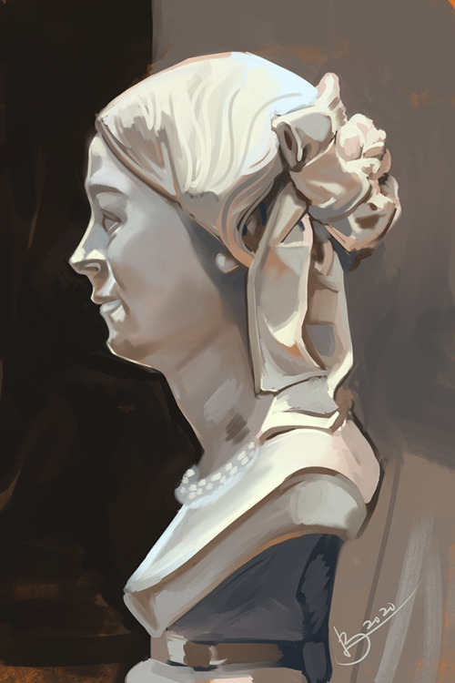 emilylorange:  Marble bust and statue studies, from newest to
