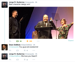 icnyght:Two of my favorite Annie Awards twitter exchanges